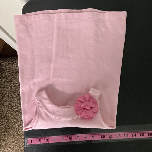 Janie And Jack Dress Girls Sz 5 Pink Sleeveless‎ Flower Applique Button Classic - Picture 7 of 9